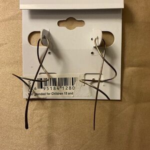 Elegant Gold-Tone Twisted Earrings